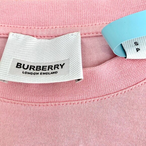 Burberry Pink Cotton T-Shirt With Deer Print Graphic - Picture 8 of 8